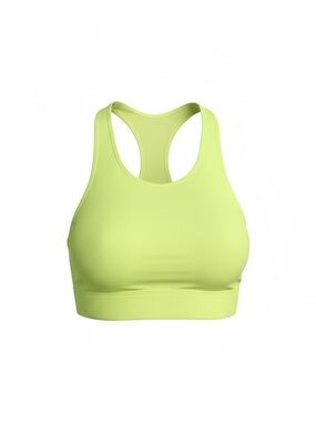 Athleta Lime Green Racerback Mesh Sports Bra Crop Tank Top Medium